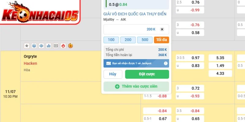Cách tính tiền cá độ bóng đá cho trường hợp thắng nửa